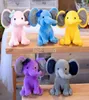 Nuovo elefante con cappello natalizio cuscinetto morbido bambola ripienata carina comfort baby elefante peluche di peluche elefante sombal