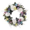 Fleurs décoratives Spring Season Rose Wreath Artefact Silk Flower Pendant Art Artists Supplies for Festival Holiday Year