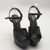 Sapatos de dança Laijianjinxia pu pólo exótico dança de verão sandálias femininas 15 cm de altura tira de fivela de fivela 34-46 H045
