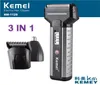 Kemei 3 en 1 Electriques rechargeables Rasage de nez rasage Rasoir rasant pour hommes Face Care KM-11208726338