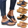 Lässige Schuhe Frauen Keil Sandalen bequeme Ausrutscher-Flip-Flops mit Bogenstützhaus Hausschuhe für den eleganten Sommer