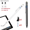 Caneta de lápis universais capacitivos toques para apple ipad iphone huwei xiaomi iOS Android Phone Tablet Pen com Ultra Fine Dip