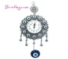 BRISTLEGRASS Turkish Nazar Blue Evil Eye Quartz Wall Clock Hanging Pendants Amulets Lucky Charms Blessing Protections Home Decor 26766180