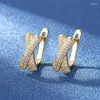 Boucles d'oreilles cerceaux en forme de femmes pour femmes pavées bling cz en pierre d'oreille accessoires d'oreille 2024 bijoux de mode moderne