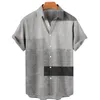 Camisas casuais masculinas 2024 Button-Up Fashion Tirm Samp