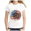 Kvinnors t-skjortor t-shirts för kvinnor tees plus size sunflower tryck personlighet mode lös casual kortärmad skjorta ropa de mujer