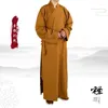 Etnische kleding traditionele Chinese lange gewaden voor boeddhisme monnik boeddhistische volwassenen mannen haiqing meditatiejurk