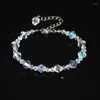 Bracelets de liaison Bracelet en cristal de luxe pour les femmes bling en strass transparent filles coloré bracelets bijoux de bijoux