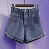 Dżinsowe dżinsy Summer damskie rozryte krótkie dżinsowe spodnie dżinsowe spodenki żeńskie kieszenie wysokiej talii luźne dżinsowe miękkie mini g372