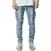 Jeans Männer schwarze Cargohosen Multi -Taschen Denim Pantalones Blau Slim Fit Overol Hombre Fashion Casual Streetwear Hosen 3xl 240418