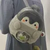 Plux sac à dos dessin animé poupée peluche pingouin sac à dos transparent portefeuille portable dames filles et cadeaux pour enfants extérieur2405