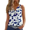 Women's Tanks 2024 Charming Camisole Womens Tank Top V Neck Floral Printed Casual Flowy Summer Sleeveless Deep Side Cut Tops For Women