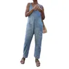 Jeans pour femmes pantalons hétéros denim femmes combinaisons de sauts épissées pochettes High Street Loose Mid Wason lavage élégant 2024 V Neck