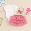 Ensembles de vêtements bébé fille 1ère tenue d'anniversaire sweet one imprimer robeur tutu robe en tulle jupe première gâteau smash