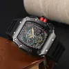 Guarda gli orologi AAA 2024 MENS Nuovo secchio di vino orologio a sei pin orologio al quarzo a nastro in silicone multifunzionale