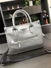 Gift Designer Bag Leather Tote Women Rive Handbag Shoulder Shopping Bags Purse Embossed Letter Shoulders 9875A