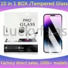 Screen Protector Tempered Glass for iPhone 15 14 13 12 mini 11 Pro X XS Max XR 6 7 8 Plus Samsung A15 A25 A35 A55 A71 A05 Protect Film 9H 0.33mm with Paper retail Box wholesale