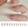 Faux ongles femme nue couleur ongle doux résine amovible artificiel pour les femmes et l'activité de fête des filles