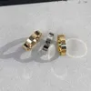 Titaniumstahl -Gravel 6mm Diamant Liebesnagelring 18k Gold Silber Rosen Ringe Frauen Männer Liebhaber Hochzeit Schmuck Lady Party 6 7 8 9 10 11 12 Big USA sizehrxr