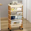 Stockage de cuisine Une étagère portable en classe servant de porte-livre côté bureau pour stocker des livres et placer des articles autonomes