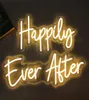 Deco Custom LED för lyckligt någonsin efter flexibelt neonskylt Bröllop Happy Birthday Decoration Lights Party 2206153884972