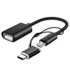 2 في 1 USB 3.0 كابل محول Type-C Micro USB إلى USB 3.0 واجهة شحن خط الكابل لمحول الهاتف المحمول للهاتف المحمول