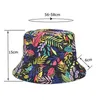 Berets Fuzzy Cap Leaf Print Fisherman's Hat Europe and the United States Men kobiety Outdoor Sun Visor Męskie wiadro