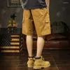 Herren-Shorts Hochwertige Modemarke Ladung Baggy Plus Größe Sommer American Street All-in-One Khaki Cotton Quarter Hosen