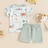Наборы одежды для малыша Baby Boy Summer Shorts наряды на животные припечатки с коротки