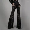 Pantaloni da donna Pew in stile bohémien prospettiva di colore solido sexy svasato per le donne