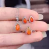 Engagement de boucles d'oreilles à goujons 925 Sterling Silver Fire Opal pour les femmes bijoux Gift