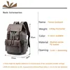 Backpack Fashion Canvas Borse Men Abito di grande capacità Abito da 17 pollici per laptop Crowtring Cover Guelling RucksAck BookBag 2024