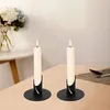 Kandelaars Set van 6 Black Candlestick For Taper Wedding Dining Party open haard stand