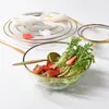 Teller Glas GLOD Ladegerät Teller Set Hochzeit Dekoration Dinner Salat Suppe Obst Schüssel Dessert Dekoratives Geschirr