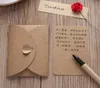 Retro Kraft Paper Greeting Karta Kreatywna ręcznie robione ręcznie suszone kwiaty w Walentynki Walentynki Uniwersalna karta błogosławieństwa Prezenty VTKY21688963744