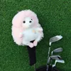 Plush Hedgehog Golf Wood täcker plysch förare djurgolf headcovers roliga golfhuvud täcker samling söt mjuk golfskydd 240415