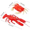 Decoratieve bloemen 1set Fun kunstmatige kreeftmodel Fake Lobsters voor feestdisplay Kid spelen realistische patroonliefhebbers