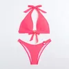 Swimwear pour femmes Bikini de couleur solide jupe sexy jupe du fond du bassin de bong pour femmes