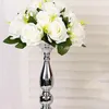 Candlers Silver Metal Stand Fleurs Vase Vase Candlestick comme plomb Candelabra Candelabra Mariage / table Centres de table