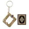 Keychains 1pcs Moslimhars Islamitische mini ark Koran Boek Real Paper kan hangsleutelring Keychain Portable lezen