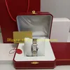 2 mujeres de estilo con caja de la caja Mira Foto real para Damas Quartz W51007 Silver Roman Dial 18k Gold Amarillo Dos tono de acero Ladys Bracelet Relojes