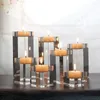 Держатели свечей домашние украшения Candlestick Свадебная идея K9 Crystal Artal Stablete Central Piece Bar Coffee Shop Decor