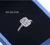 Luxury Emerald Cut 2ct Lab Diamond Ring 925 STERLING SIGHER LEGAMING BALLES DE MEADUX POUR FEMMES BIENDES DE FAGE BRIDAL ACCE8751348