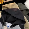 남자의 후드 아메리칸 스타일 후드 가디건 스웨트 셔츠 남자 봄 유행 유행의 느슨한 청소년 한국 버전 패션 캐주얼 지퍼 재킷 세련