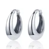 Hoop Earrings 925 Sterling Silver Geometric U-shaped Ear Buckle Women's Smooth Retro Versatile Fashion Jewelry