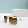 Frameless Wrap Sunglasses Gold/Grey Blue Gradient Men Designer Glasses Women Summer Shades Sunnies Lunettes de Soleil UV400 Eyewear