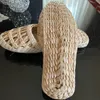 Jarycorn Shoes Womens Straw Slippers Couple Handmade Chinese Style Comfortable Sandals Summer Fashion Unisex Home 240422