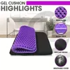 Cushion Office Sedentary Silicone Butt Cushion Car Cool Seat Summer Ice Cushion Japanese Honeycomb Gel Cushion 240425