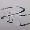 Sunglasses Frames MJIEDR Fashion Pure Titanium Glasses Frame Men Business Rimless Prescription Square Eyeglasses Myopia Optical Korean