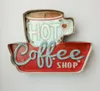 Kahve Led İşaretler Vintage Cafe Mağazası Dekoratif Neon Işık Ev Dekoru Metal Plaka Duvar Retro Kahve Plakası 355X5X295CM6275647